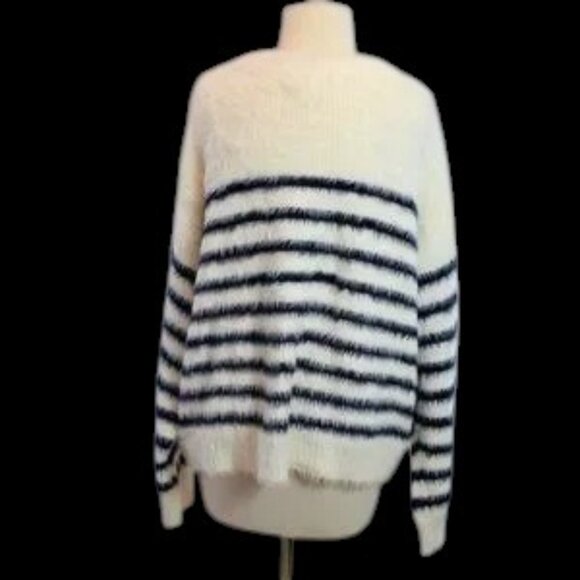 NWT La Ligne x Target Striped Long Hair Sweater Blue White - Picture 5 of 6